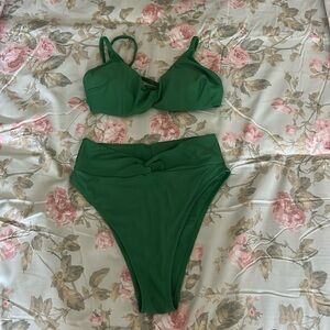 Aerie high-waisted green bikini